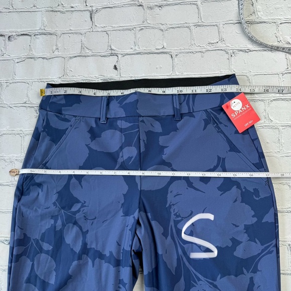 NWT Spanx Sunshine Kick Flare pants size S Petite color floret navy blue - Picture 12 of 14